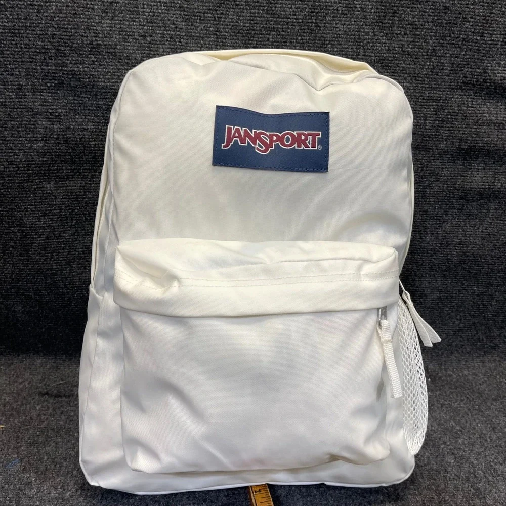 JanSport JS0A3P69 Hyperbreak White Backpack School Travel Bookbag Laptop Bag